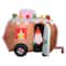 7.5ft. Airblown® Gingerbread Trailer and Santa with 16 White LED Incandescent Lights